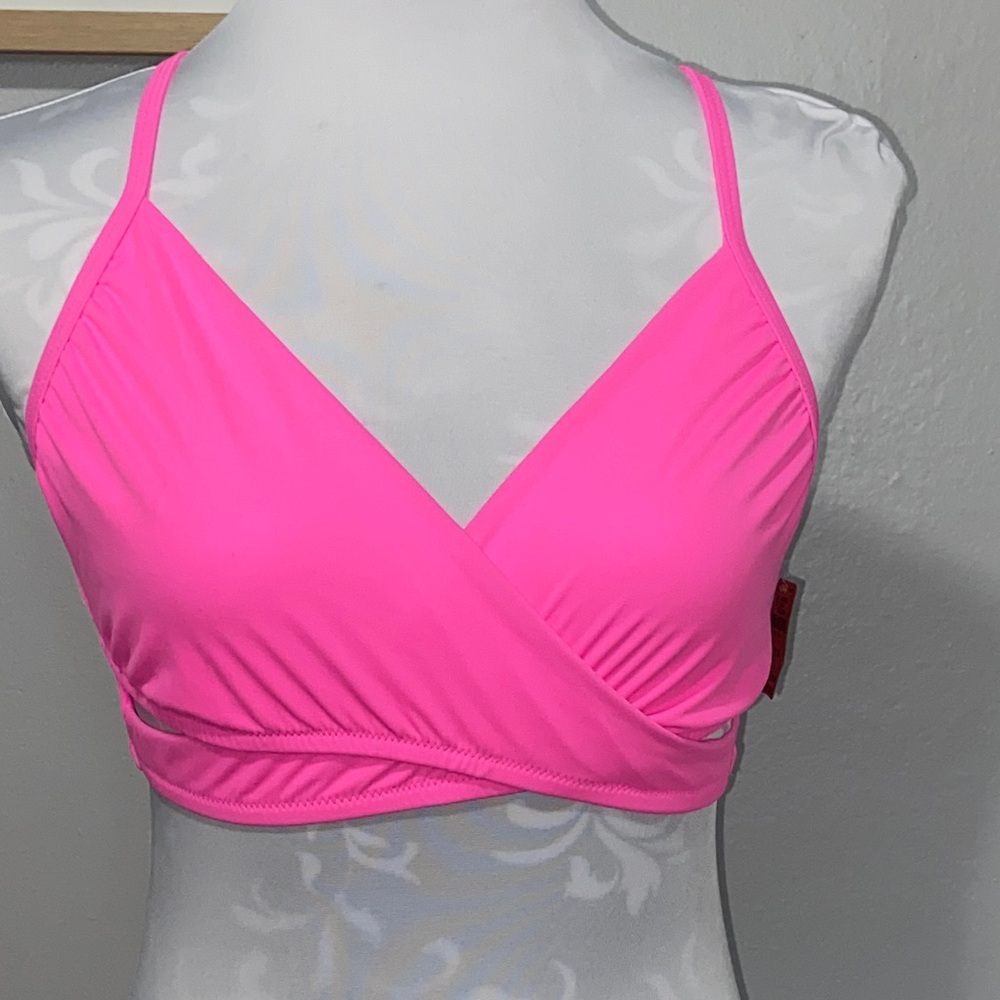 Victoria’s Secret Pink faux wrap strappy bikini top